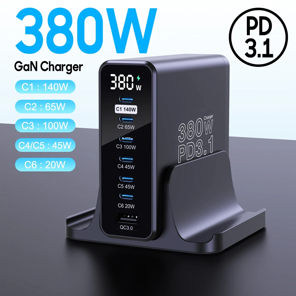 chargeur-numerique-gan-380w-pd31-140w-usb-type-c-7-ports-station-de-charge-rapide-de-bureau-pour-iphone-samsung-xiaomi-macbook-ordinateurs-portables