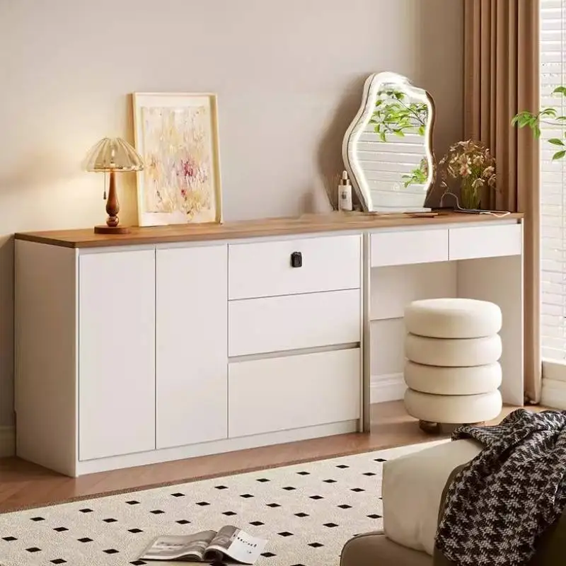 Extension Essentials Vanity Desk Shelves Wooden Corner Room Stuff Dressing Table Adult Modern Coiffeuse De Chambre Furnitures