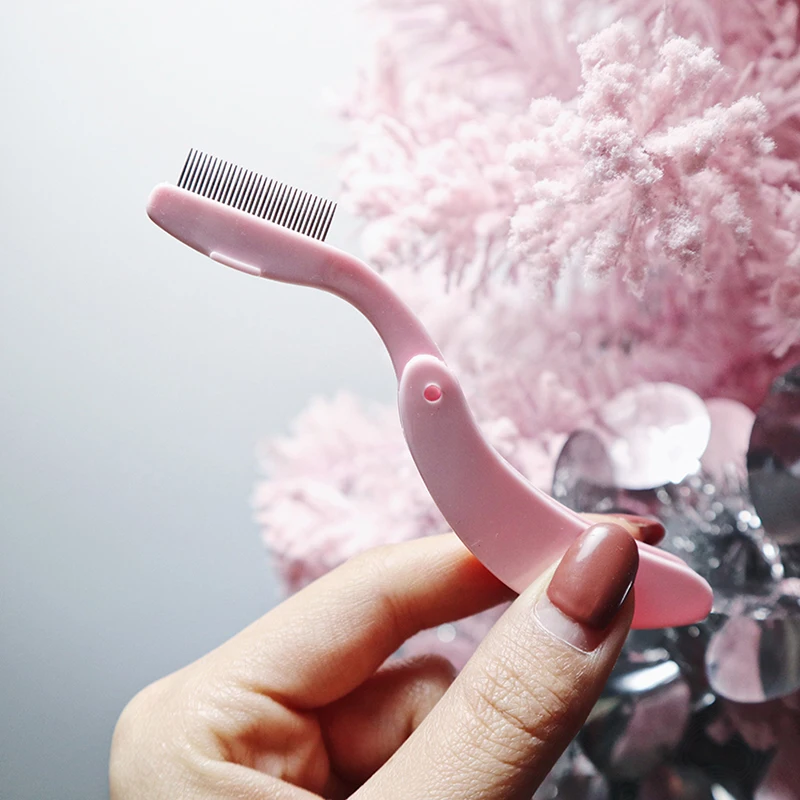 1 قطعة للطي رمش مشط الرموش فاصل بكرة الشعر ماكياج ماسكارا قضيب مشط الصلب الأسنان لاش و الحاجب فرشاة للمكياج