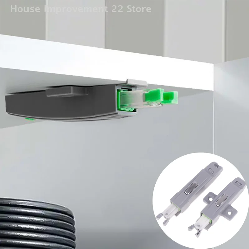 1 Pack Rebound Self Locking Device,Push To Open Cabinet Catches,Adjustable Kitchen Buckel Locks,Cabinet Push Latches