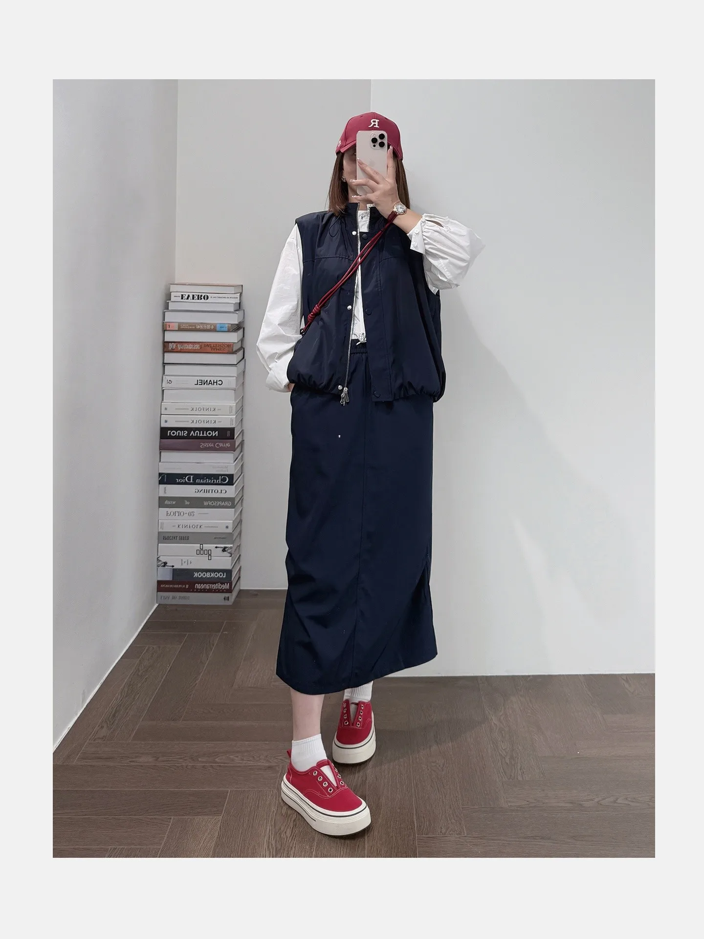 

Slimming Effect Casual Sle Vest Belted Loose Fit f Skirt High Quali Faionable Comfortable Commute Sle Zipper Closu...