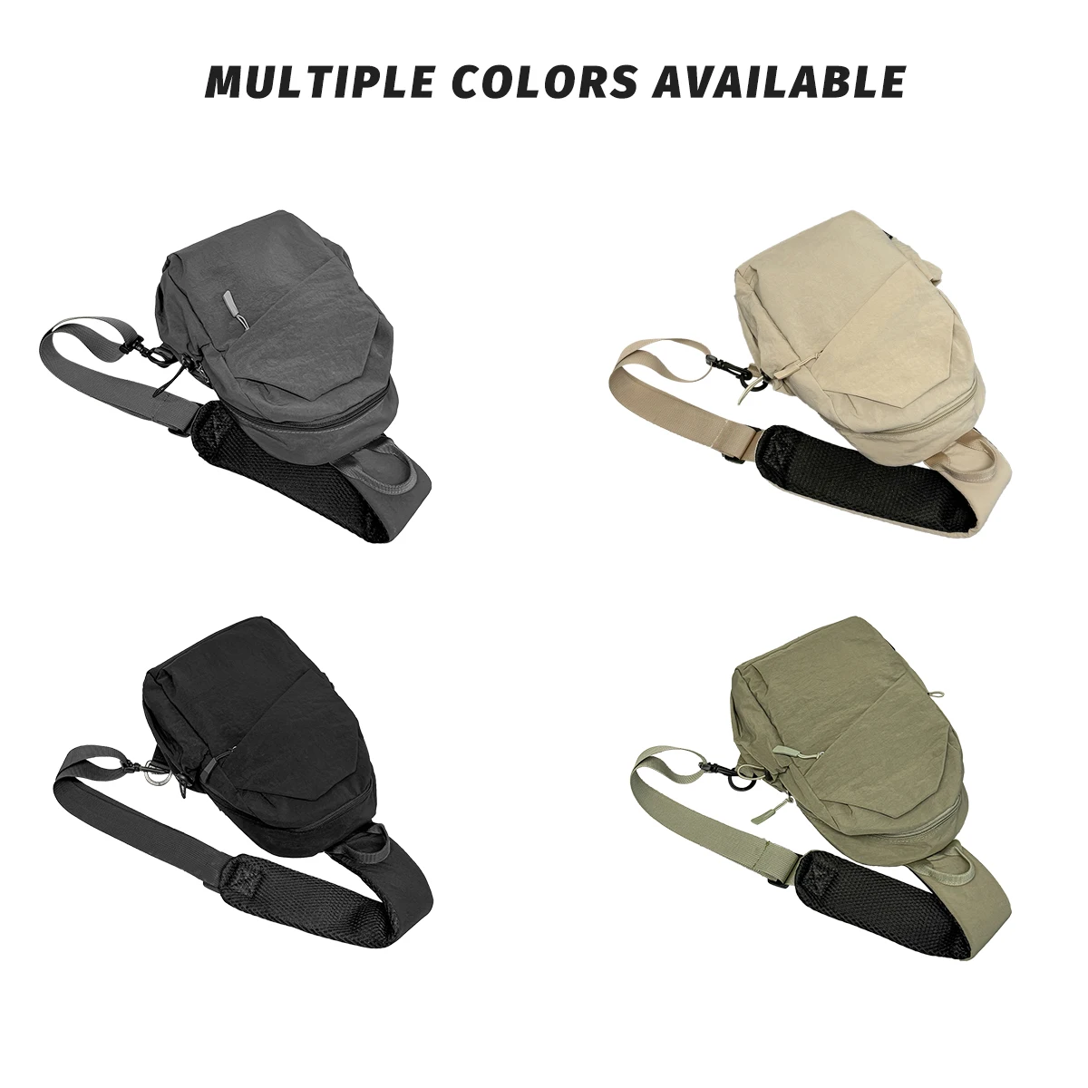 Men's Chest Bag, Fashionable Chest Messenger Bag, Niche Waist Bag, Large-Capacity Casual Commuter Shoulder Bag, Mountain Climbing image 6