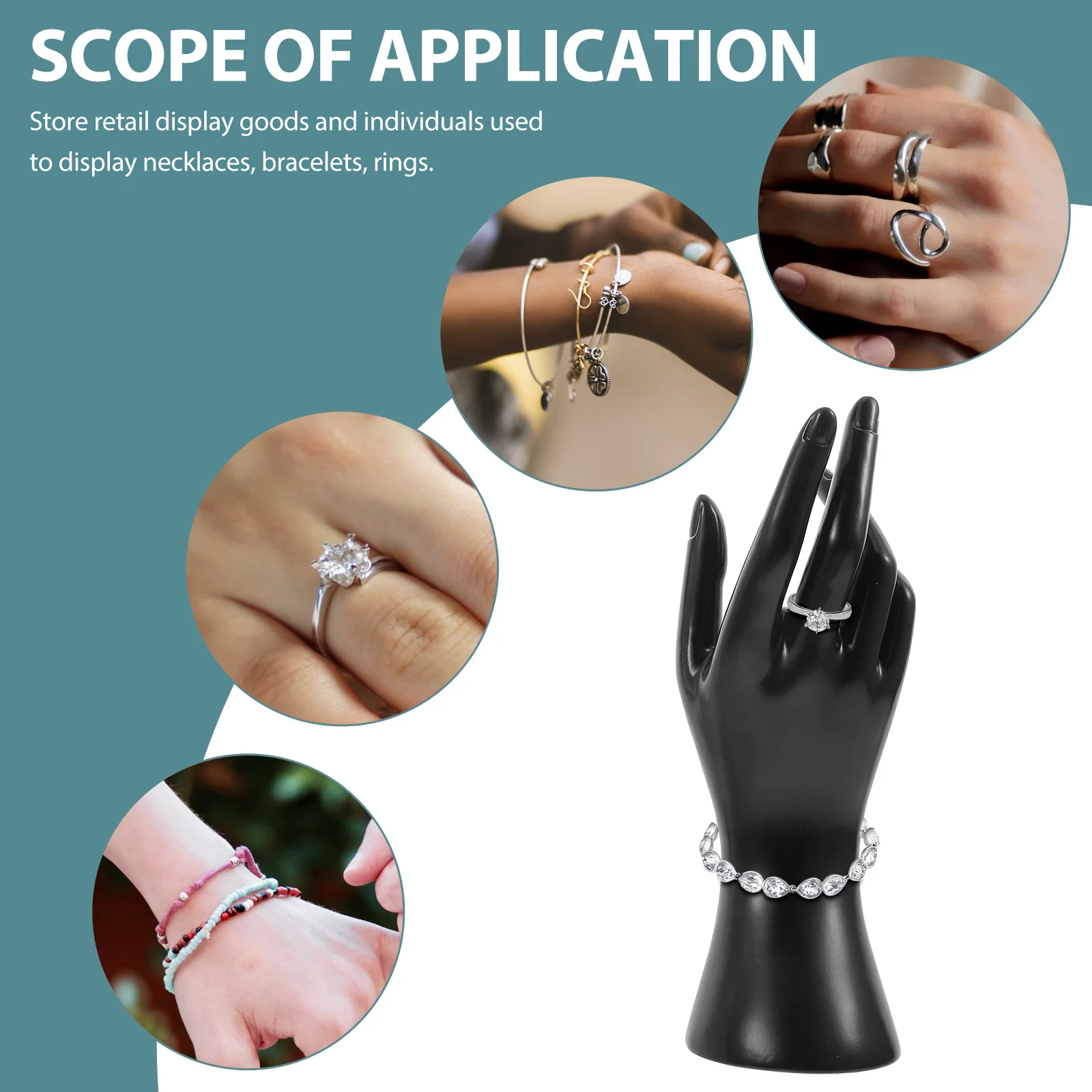 

2pcs Hand Mold Ornaments Premium Material Steady Stand Jewelry Holder Bracelet Display Artist Model Home Gift Wedding
