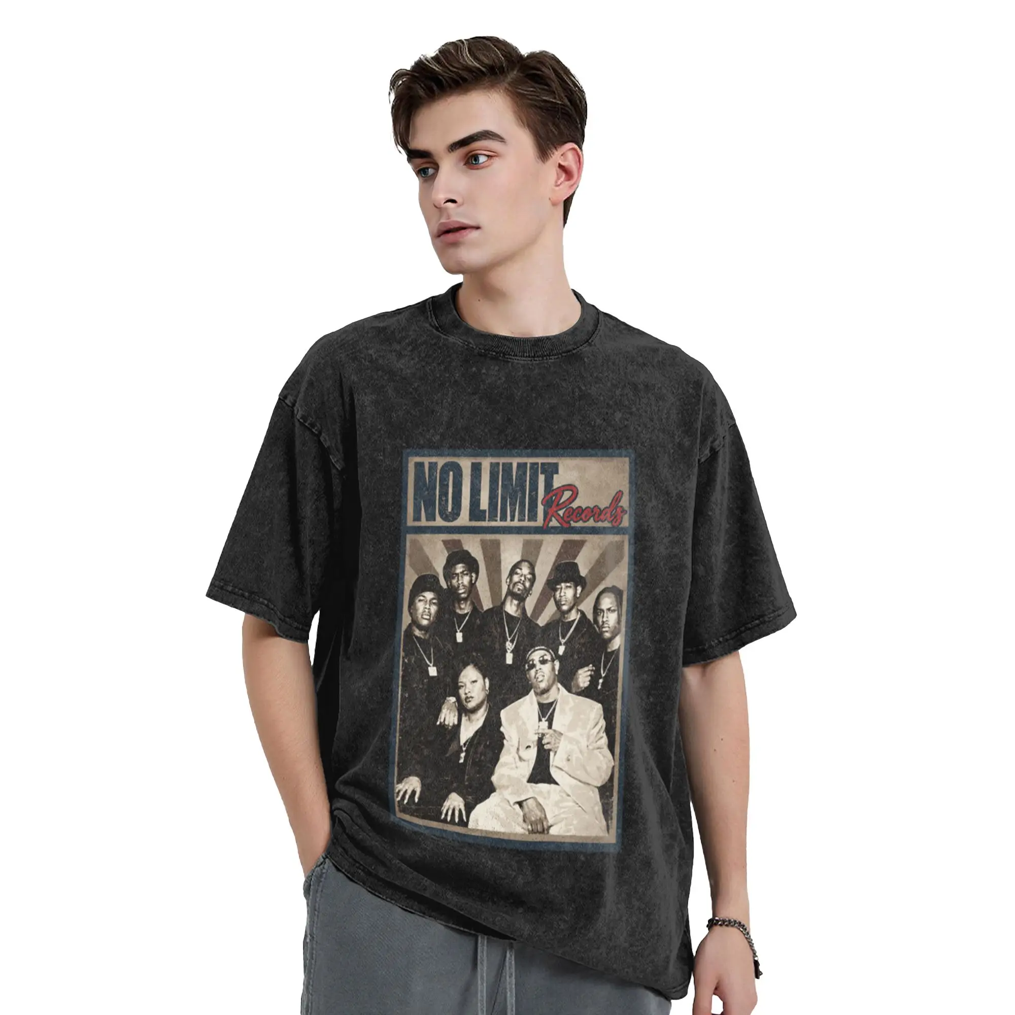 no limit records Unique Chic A T-Shirt Oversized Short Sleeve Men's Women's Cotton Tees Tops