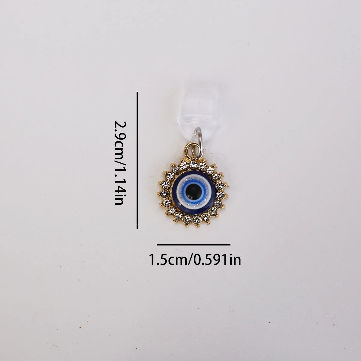 Staubschutz-Anhänger für Mobiltelefone, schöner Strassrand, Teufelsauge, glitzernde Accessoires, Dekoration für iPhone Typ C – Detail 8