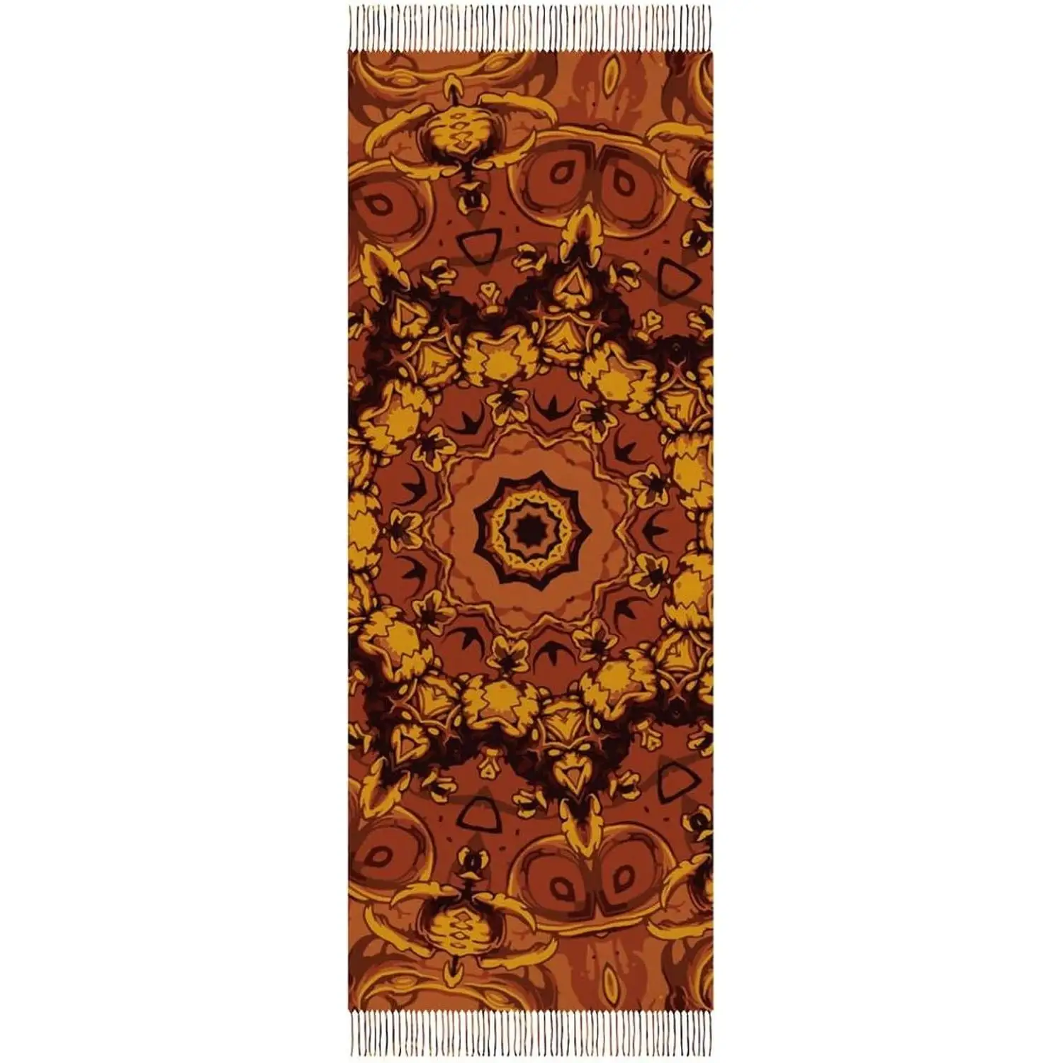 

Теплый мягкий зимний легкий кашемировый длинный шарф для женщин, подарки на каждый день, путешествия, офис, психоделический триповый принт мандалы