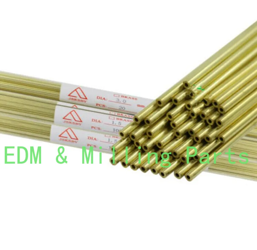 

80pcs 1.7-2.5 X 400mm CNC EDM Drilling Electrodes Single-Channel Brass Tube For CNC EDM Puncher Mill Part