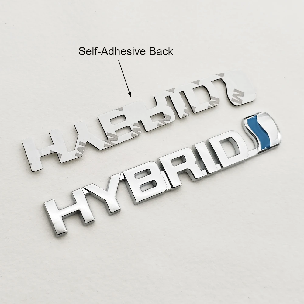 تصفيف السيارة ثلاثية الأبعاد المعادن الهجين شعار جذع شارة الحاجز ملصق الجسم ملصق مائي اكسسوارات لتويوتا بريوس كامري كراون أوريس Rav4 CRV #2