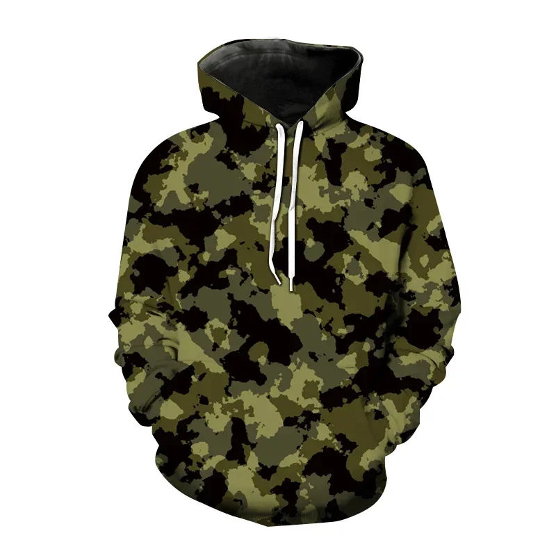 Sudadera con capucha de estilo militar para hombre y mujer, suéter con estampado 3D de camuflaje, ropa de calle Harajuku, abrigo Masculino