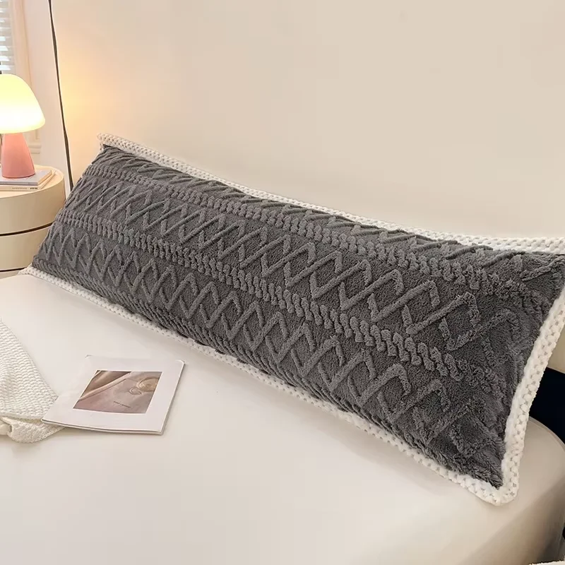 1pc Pillowcase Flannel Pillow Cover 48x120/48x150/48x180 Cushion Cover Rectangle Pillowslip Soft Pillow Case наволочка