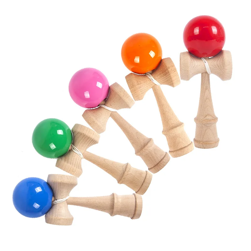 ความนิยม Professional ญี่ปุ่น Kendama ของเล่น Trick Ball การแข่งขันกีฬาทักษะหยกดาบ Ball การออกกําลังกาย Hand-eye BALANCE ของเล่น