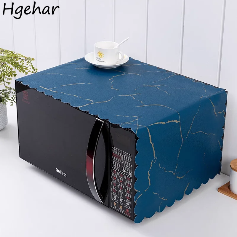 Waterproof Microwave Oven Dust-proof Covers Kitchen Nordic PVC Refrigerator Washing Machine Portable Oil-proof Antifouling Mats