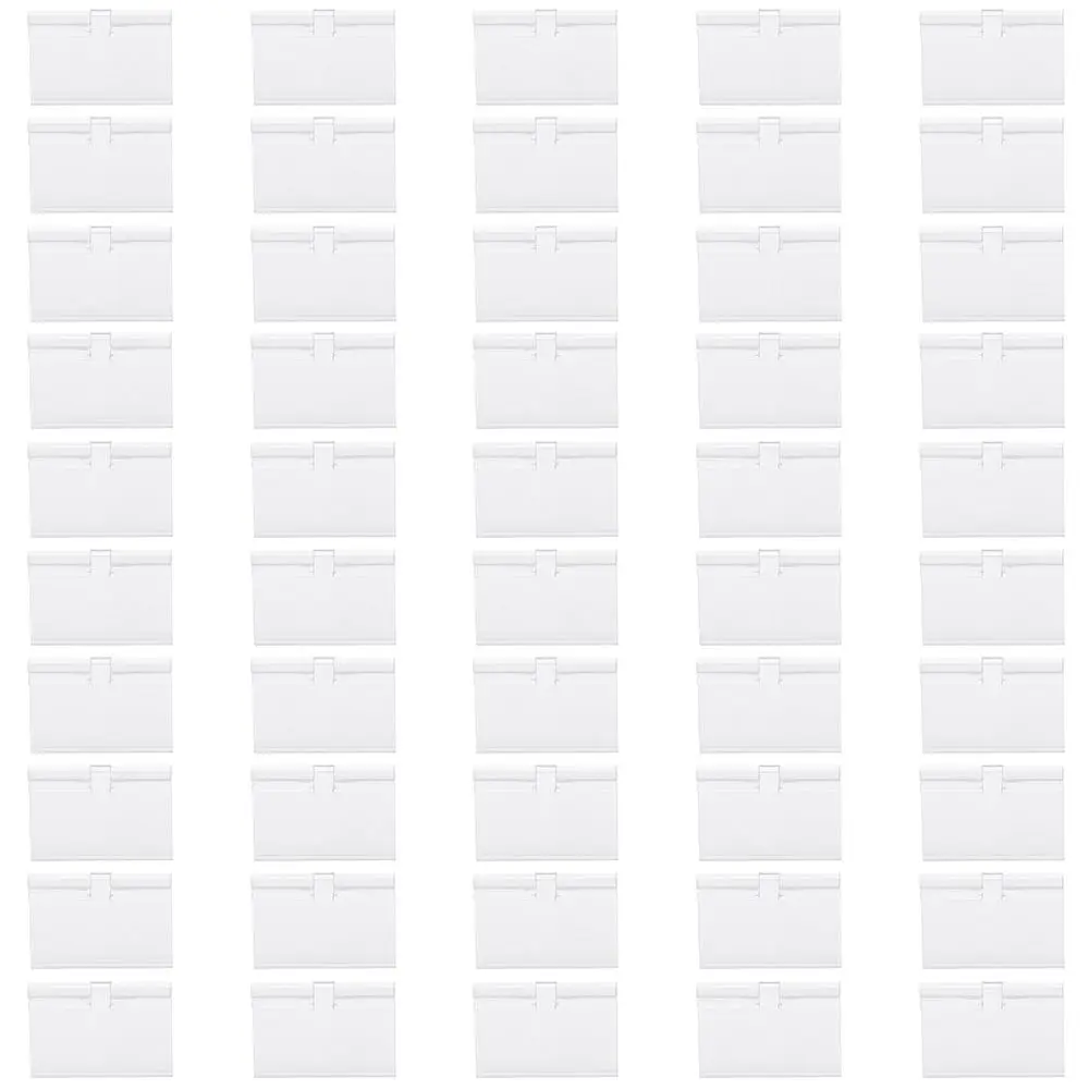 50 шт., прозрачные пластиковые держатели этикеток для проволочной полки, этикетки по розничной цене, корзина, зажимы для этикеток для магазина, магазина, супермаркета