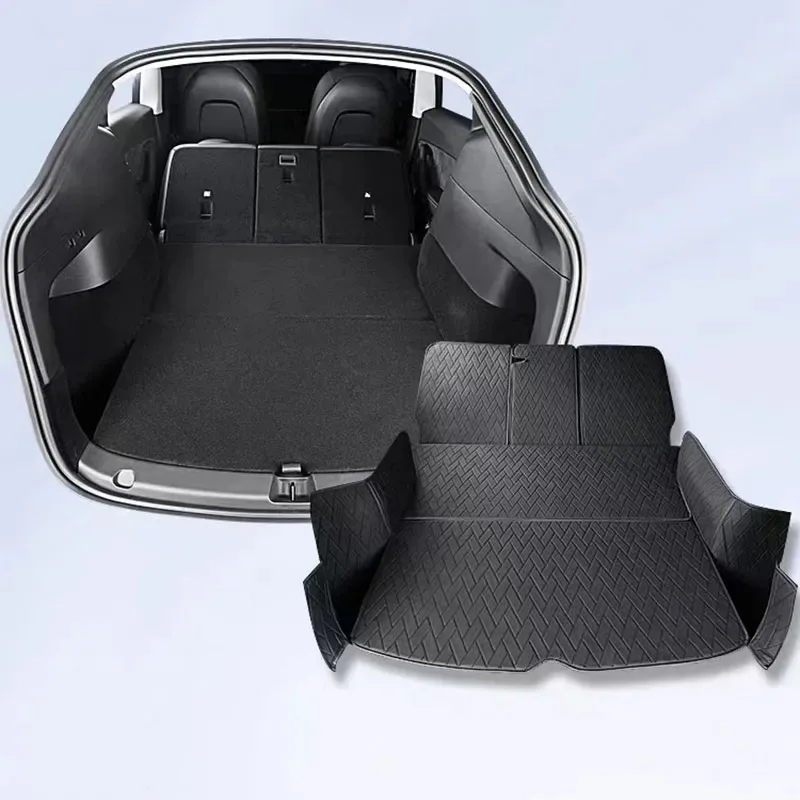 

Leather Trunk Mats Fully Surrounded Waterproof Non-Slip Liner Custom Floor mat for Tesla Model Y 2017 to 2023 Car Accessories