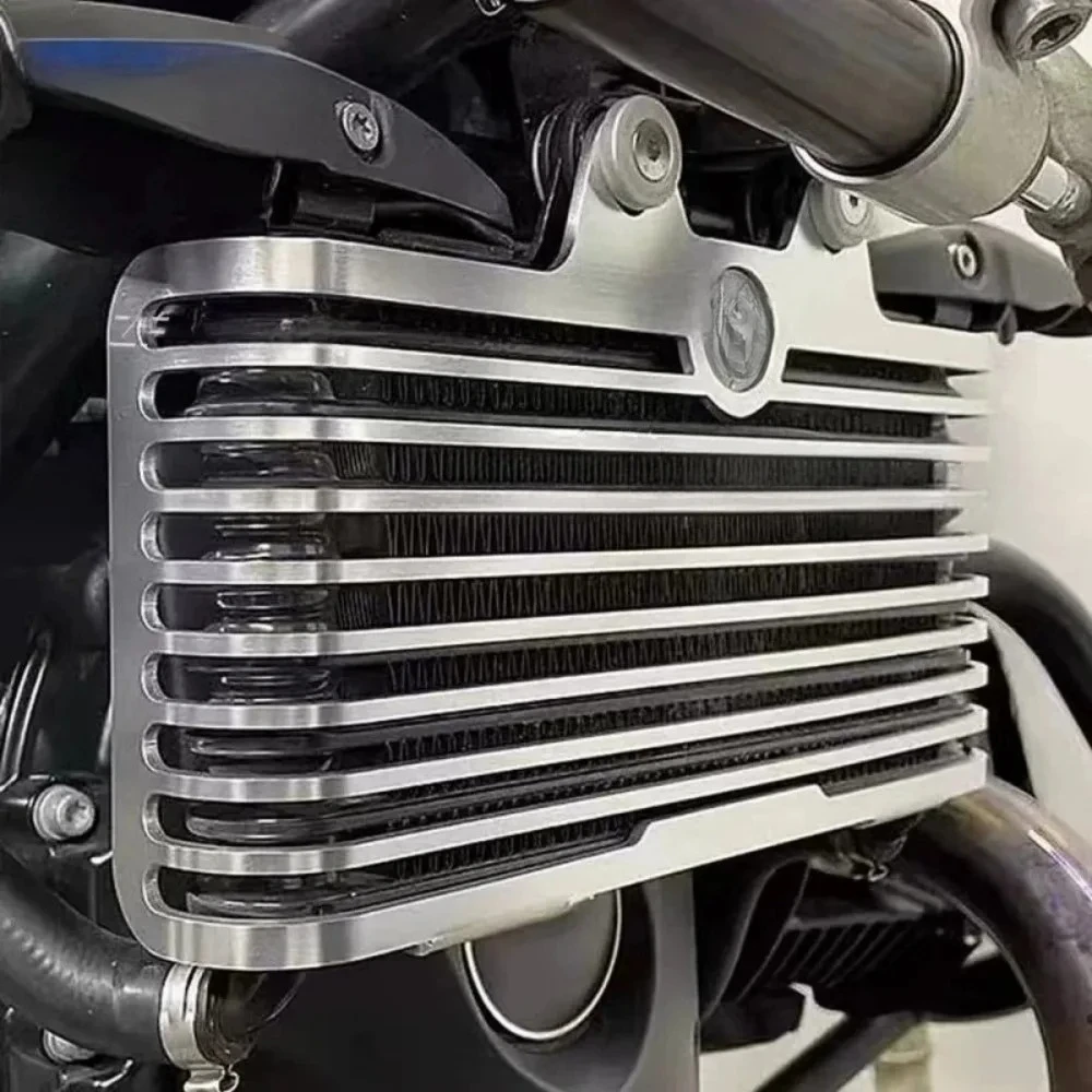 For BMW BMW R NineT Series Scrambler Modified Oil Cooling Protection Net Aluminum Alloy Brushed Water Tank Net Motorcycle Parts