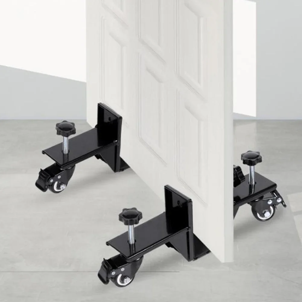 1pcs Heavy-Duty Door Installation Kit 360 Degree Rotation Door  Hanging Clamp Panel Cart Fits 0–55 Mm Doors Transport Trolley