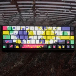 Cherry Profile Key Caps Graffiti Design Side Engraving Translucent PBT Dye Sublimation Fit 60%-108% Mechanical Keyboard Keycaps