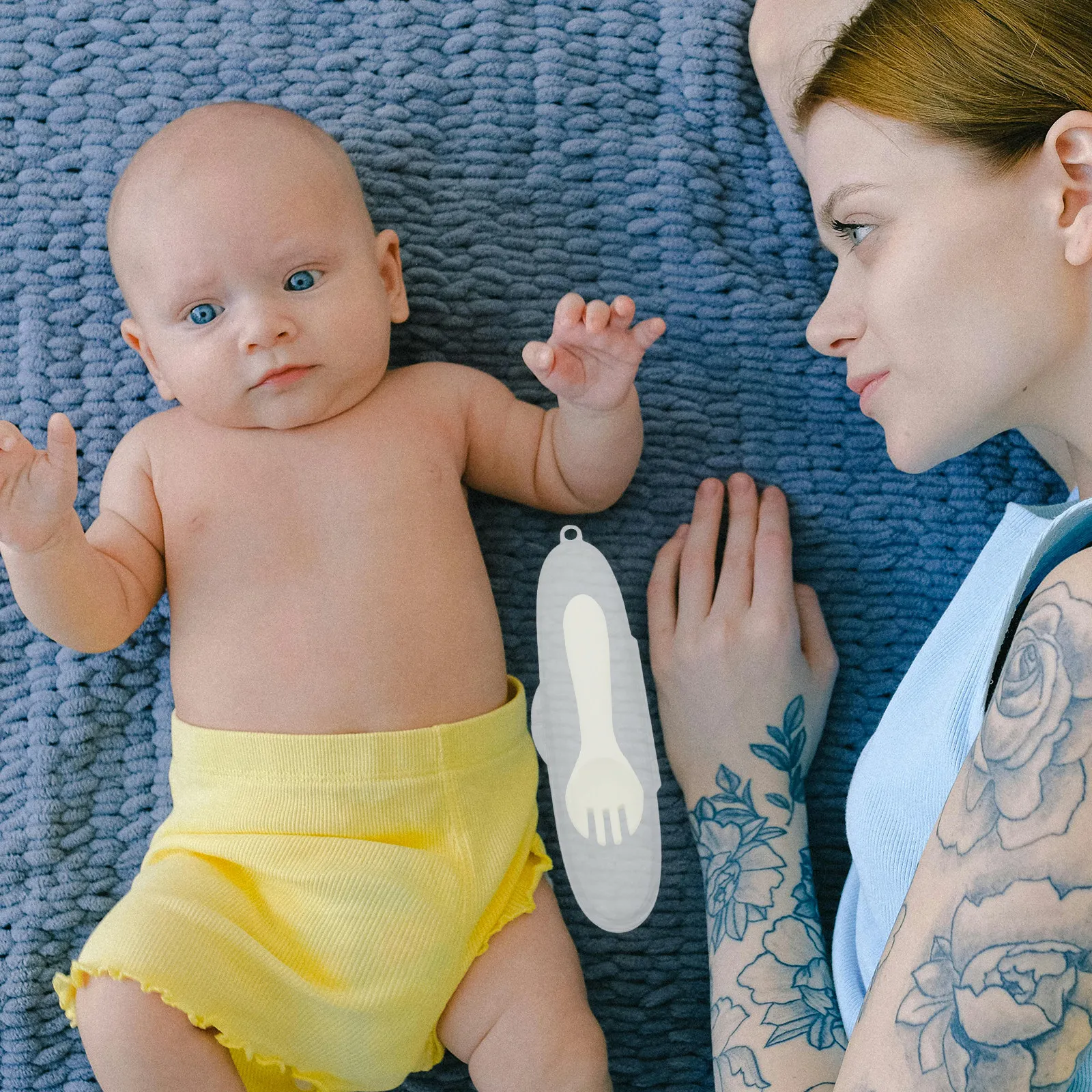 

8Pcs Silicone Utensil Holder for Kids Transparent Dustproof Baby Spoon Storage Case Portable Cutlery Organizer Fork Spoon Holder