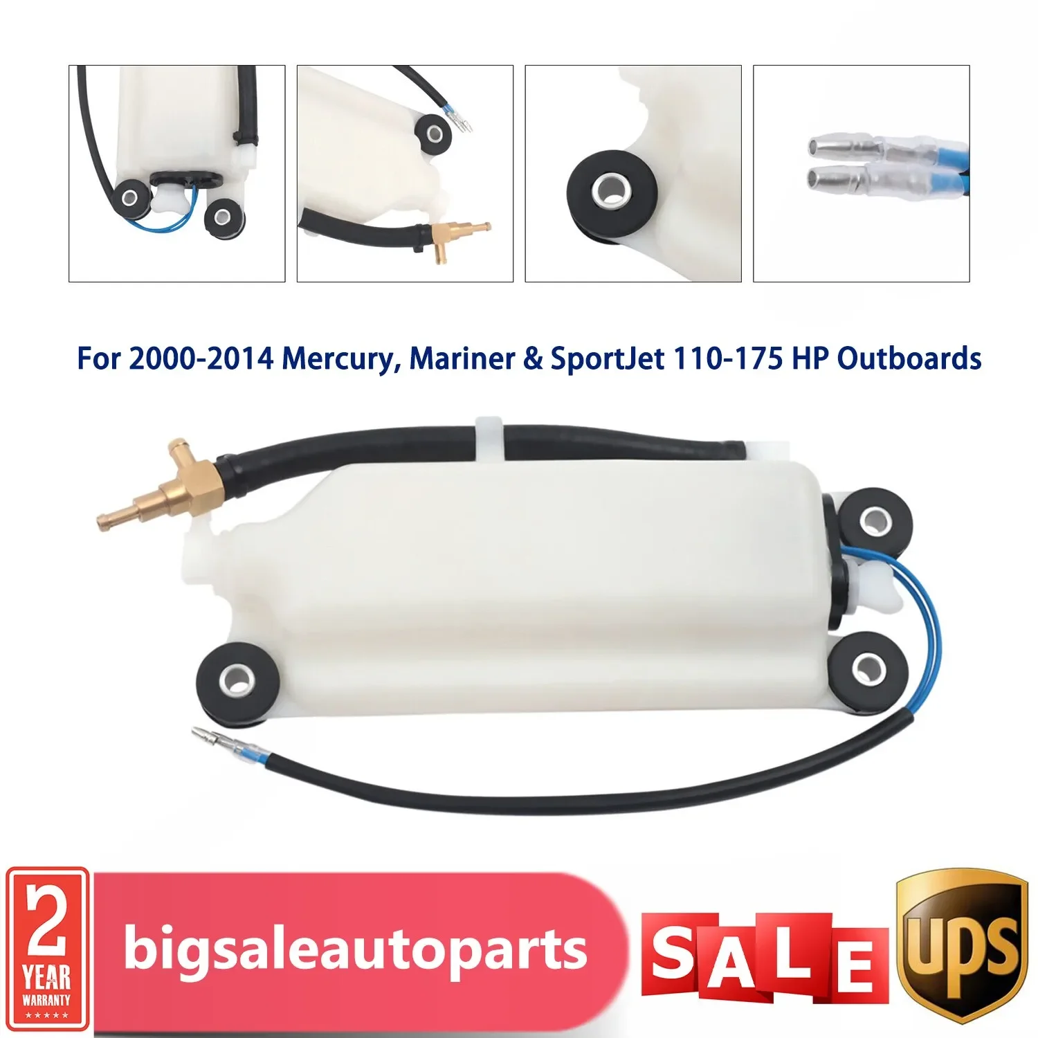 

Mercury Outboard 150-200HP EFI Oil Tank Assembly 8M0063190 - Complete w/Pump & Cap (Fits 150/175/200HP)