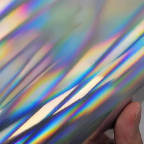 High Glossy Holographic Silver Red Blue Vinyl Wrap Chrome Vinyl Auto Stickers for Car Film Cover Wrapping Foil Adhesive Sticker