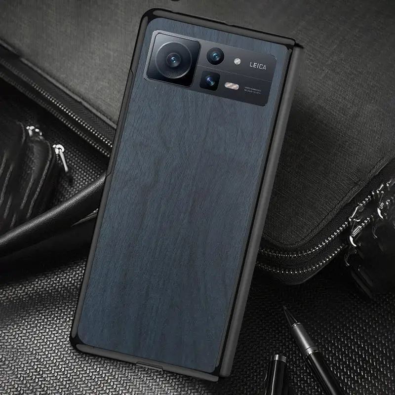 

Coque For Xiaomi Mix Fold 2 5G Wood Texture Leather Phone Case For Mix Fold2 Ultra Slim Phone Cover For Mix Fold 2 Hard PC Cover