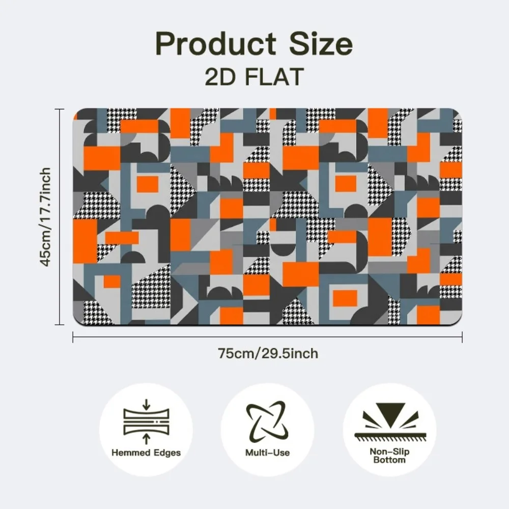 Modern geometric mouse pad table mat, with a fashionable abstract diatomite design teclado mecânico offices accessories