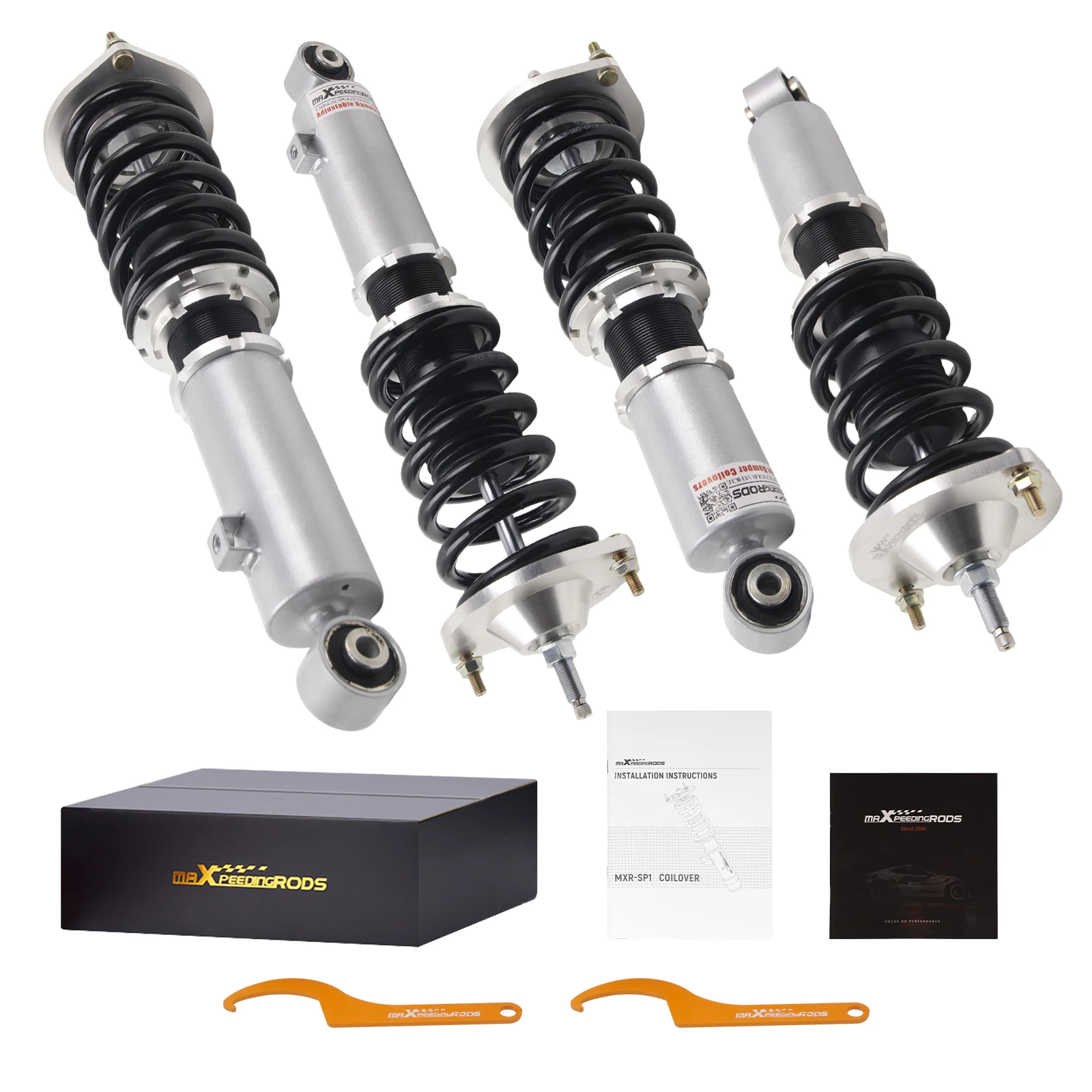 Zestaw zawieszenia maXpeedingrods Coilovers z regulowanym amortyzatorem do Mazda Miata MX-5 1990-2005 szary