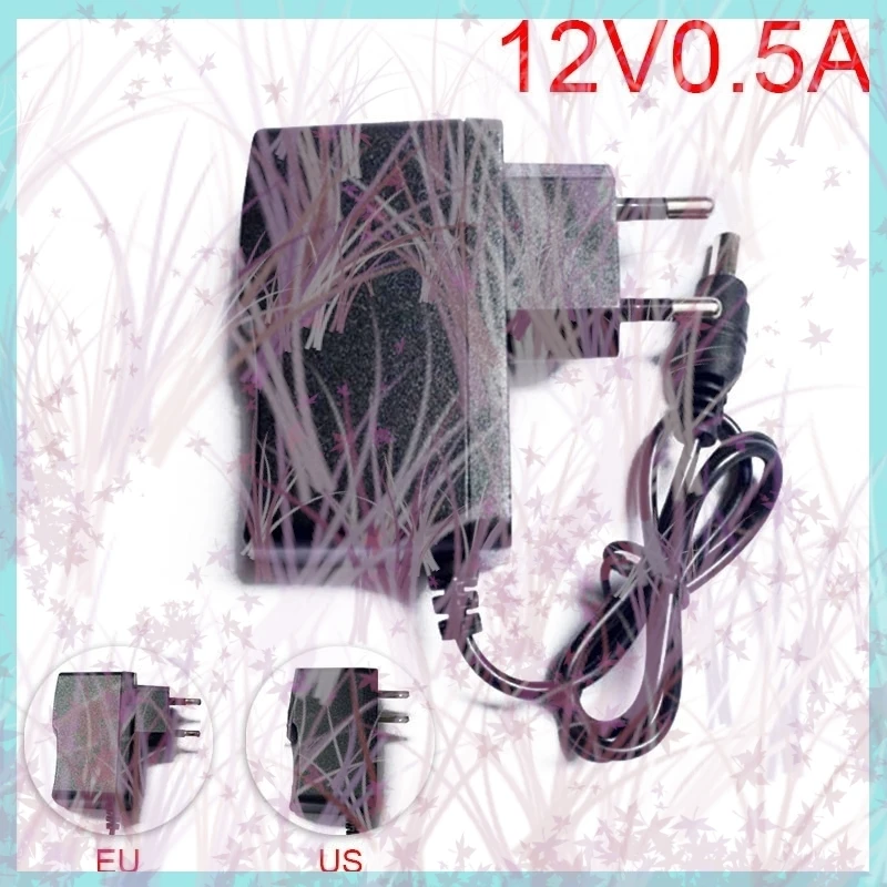 100 - 240V AC to DC Power Adapter Supply Charger Charging adapter 12V 0.5A  500mA US EU Plug 5.5mm x 2.1mm  LED Strip Light B2