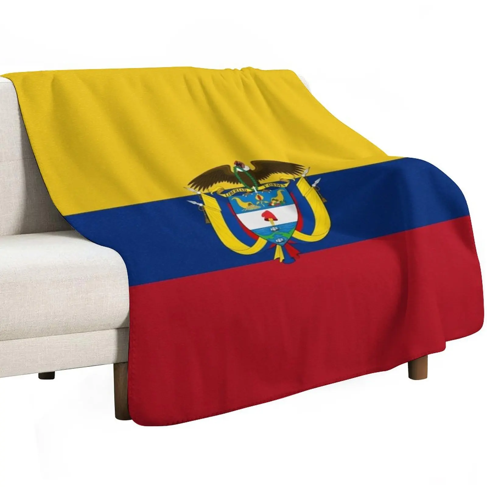 Flag of Colombia, Patriotic Gift Throw Blanket Plaid Softest Shaggy For Baby Soft Beds Plaid on the sofa Blankets