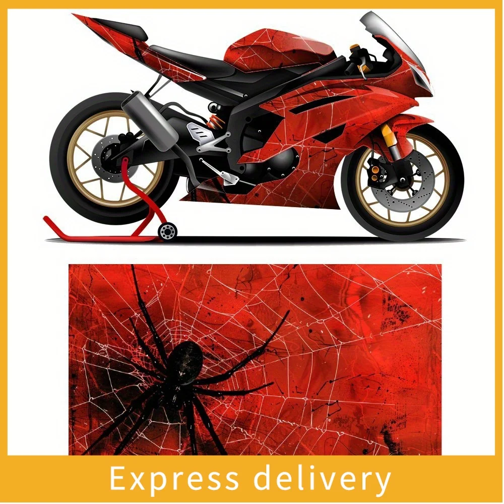 

Декоративная наклейка с жутким готическим дизайном черного паука для мотоциклов, идеально подходит для гонок. Водонепроницаемый и самозакрывающийся