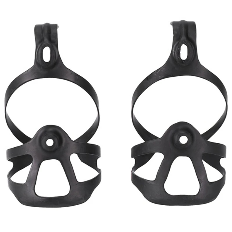 2 Pack Full Carbon Fiber Water MTB Road Bike Bottle Cage Lightweight Bicycle Bottle Cage Bicycle Accessories Black