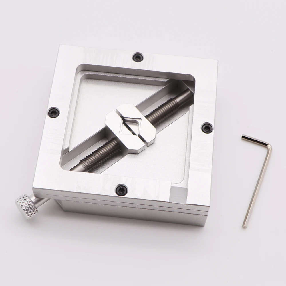 90MM Silver Aluminium BGA Reballing Station + 10pcs 90mm Stencils Template Holder Foxture Jig for BGA Reballing Kit