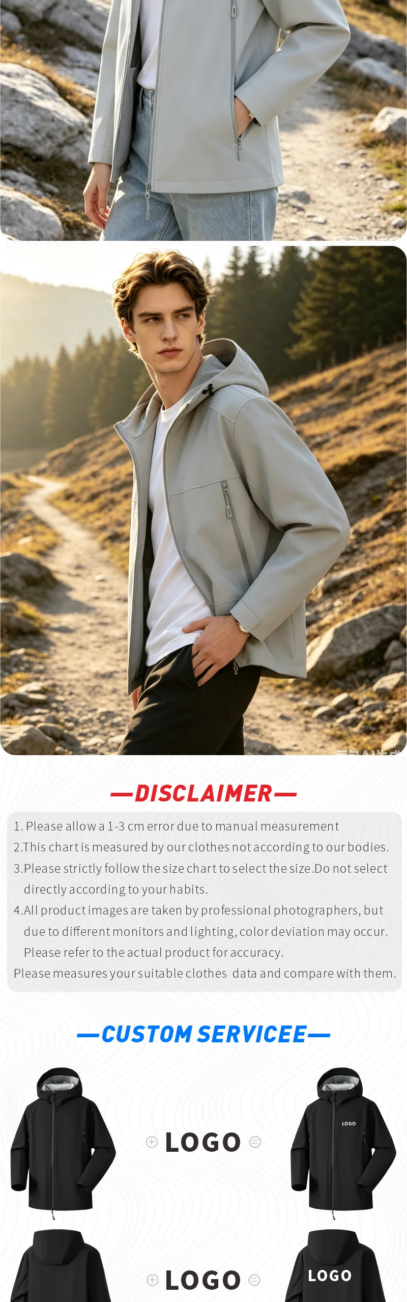 Maßgeschneiderte Parker-Windbreaker mit kostenlosem Logodruck, Frühlings- und Herbstjacken, Outdoor-Sportbekleidung, winddichter Mantel, Teamkleidung – Detail 8