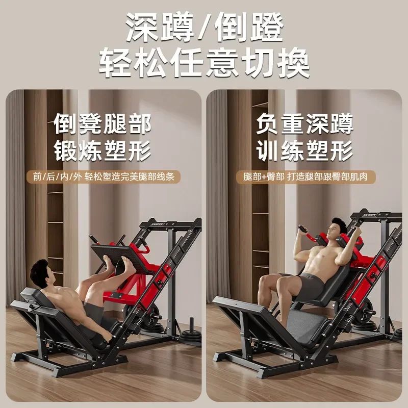 for Dual Pedal Machine Leg Strength Trainer Commercial Gym Equipment Hack Squat Home Fitness Equipment