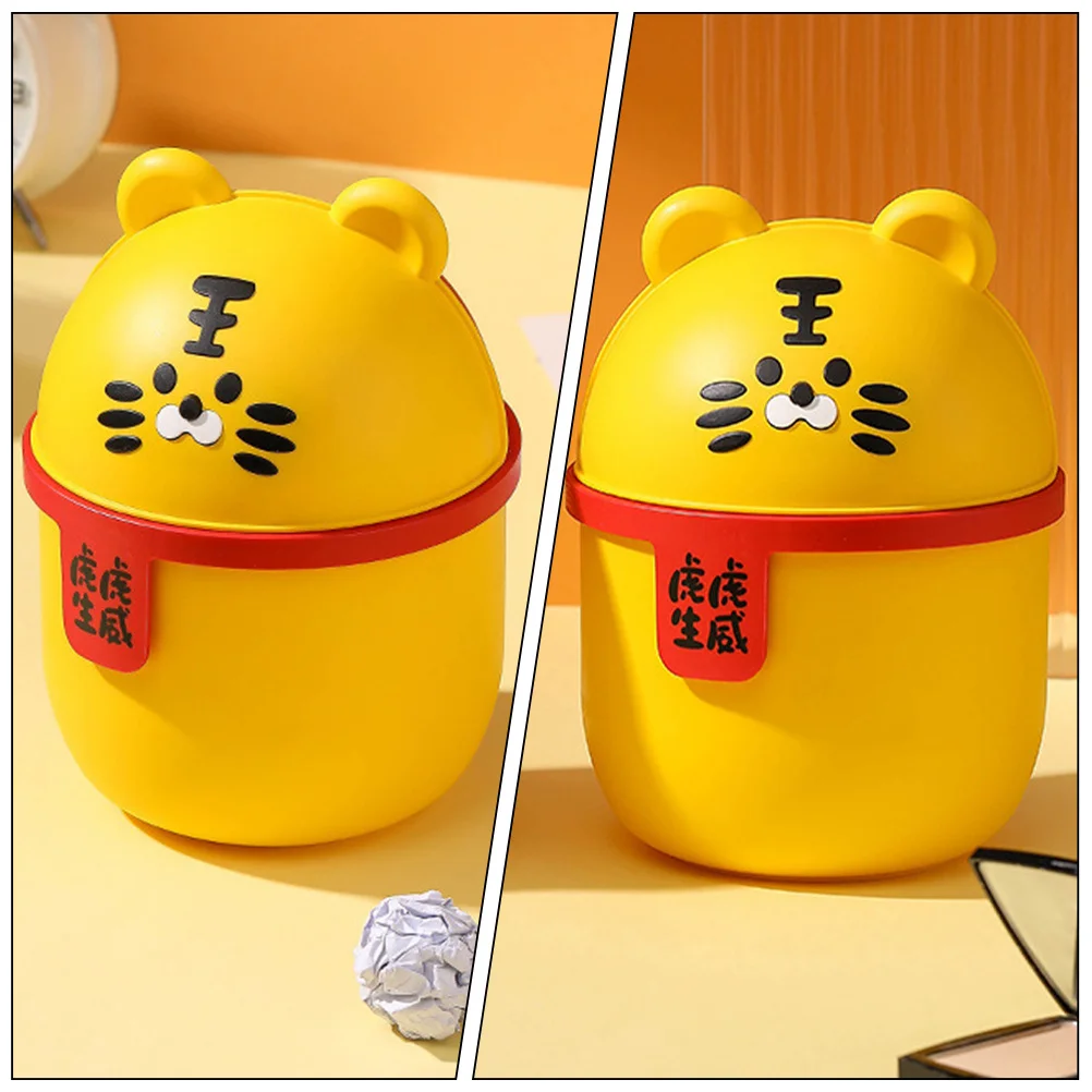 

Cartoon Mini Trash Can Small Plastic Desktop Garbage Bin for Office Bedroom Bathroom Kitchen Tabletop Waste Container