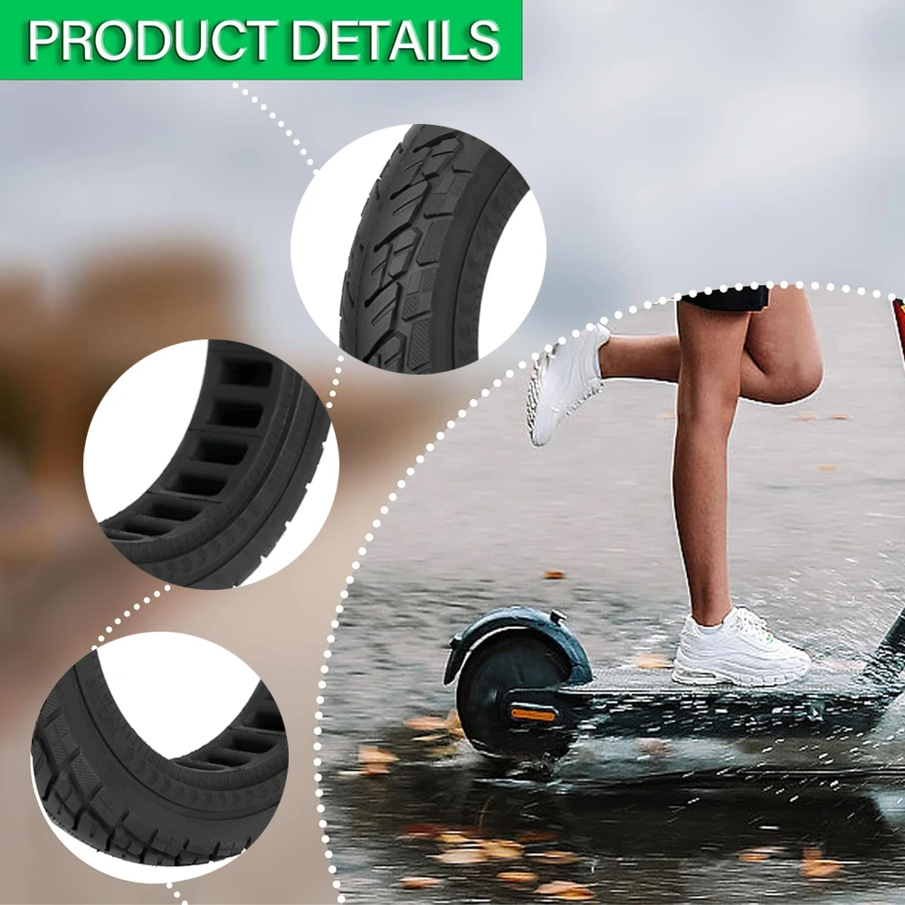 

10 Inch Explosion-proof Solid Tire Scooter 10X2.125 Front and Rear Wheel Tubeless Tyre Spare Parts for Ninebot F20 F25 F30 F40