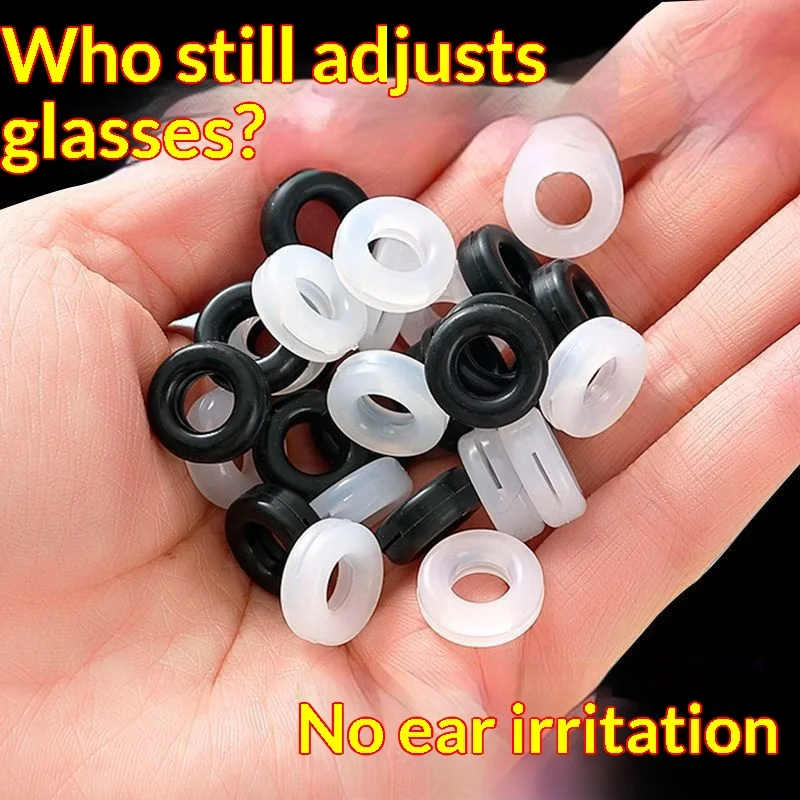 4PCS Silicone Anti‑Slip Glasses Ear Grip Ear Hook Stopper Temple Tip Retainer Anti‑Fall Eyewear Accessories