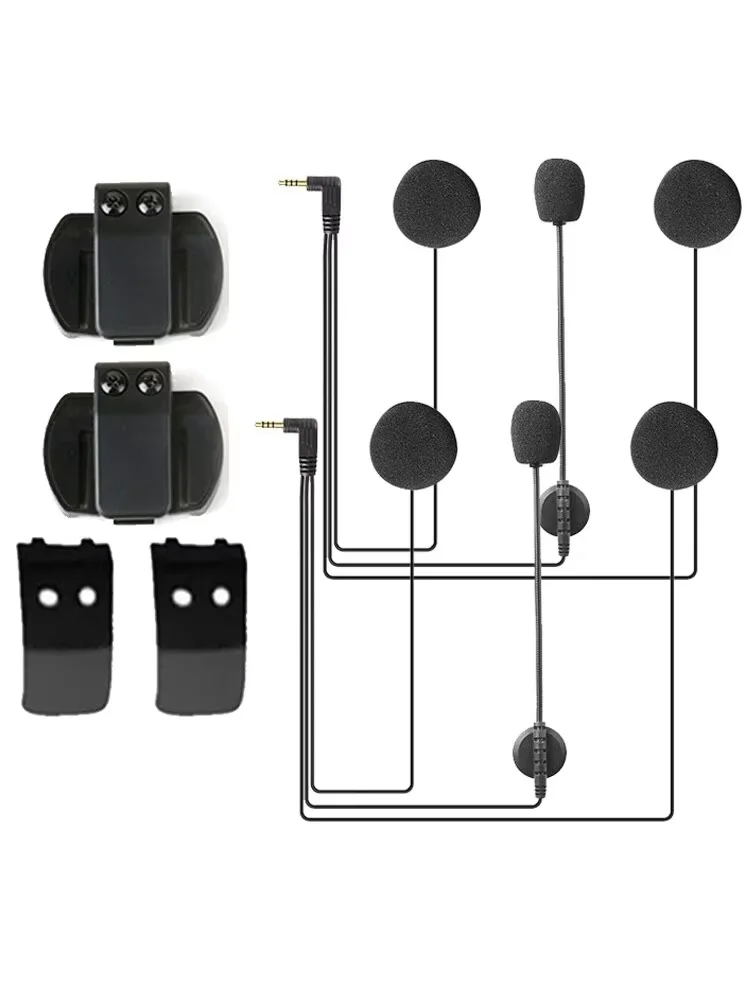 Accessory for EJEAS V6 PRO Moto Helmet Earphone Clip 3.5mm Microphone Speaker Headset for Vnetphone V4 Motorcycle Earphones