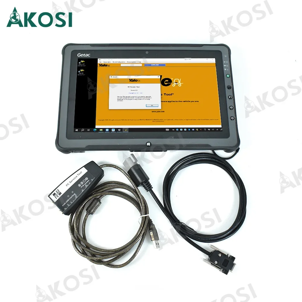 2024 V5.3 For Hyster Yale Forklift Diagnostic Tool Ifak Can Usb Interface with Hyster Yale PC Servicel Tool +F110 tablet