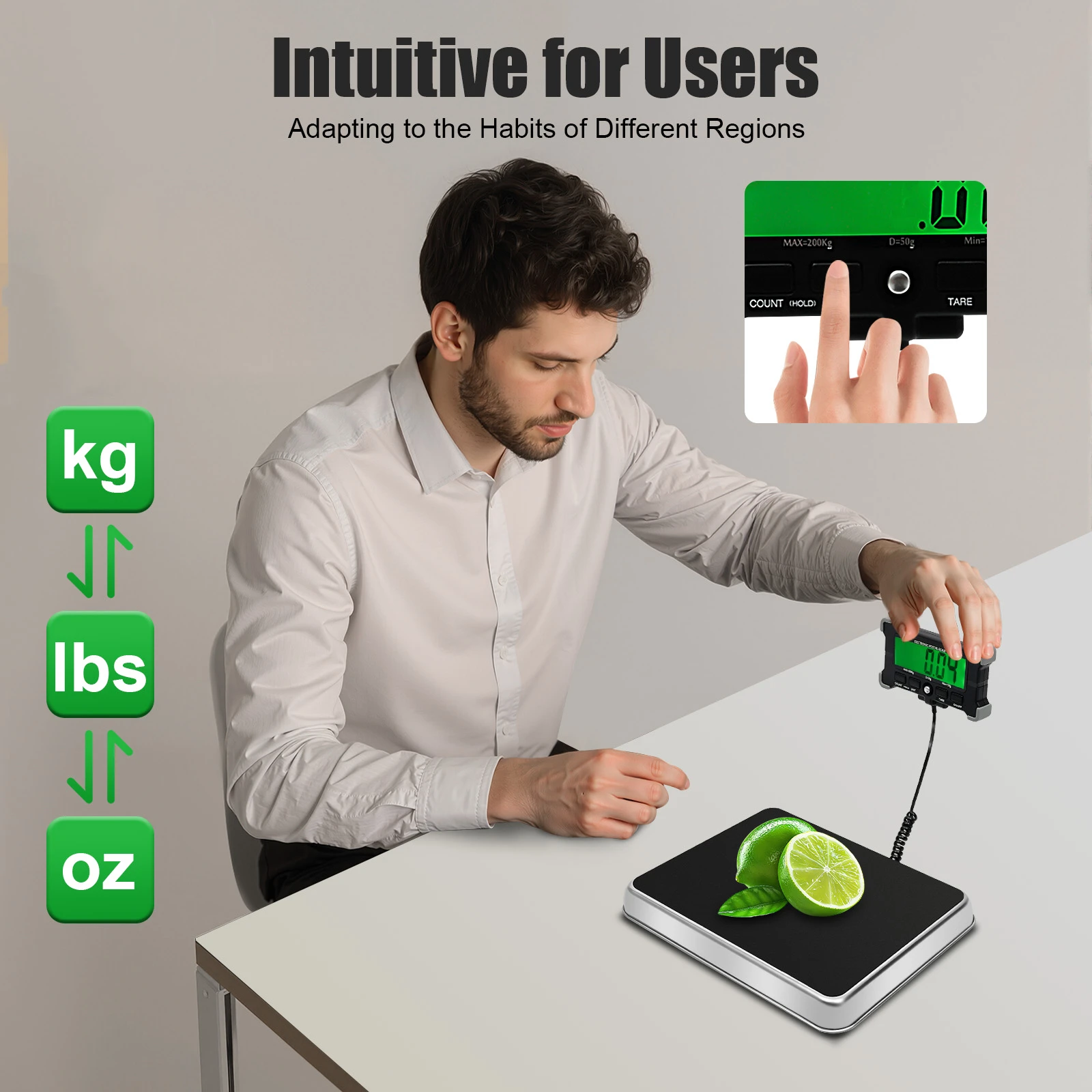 Mail Parcel Scale, Scale, Mail Parcel Scale With USB Cable