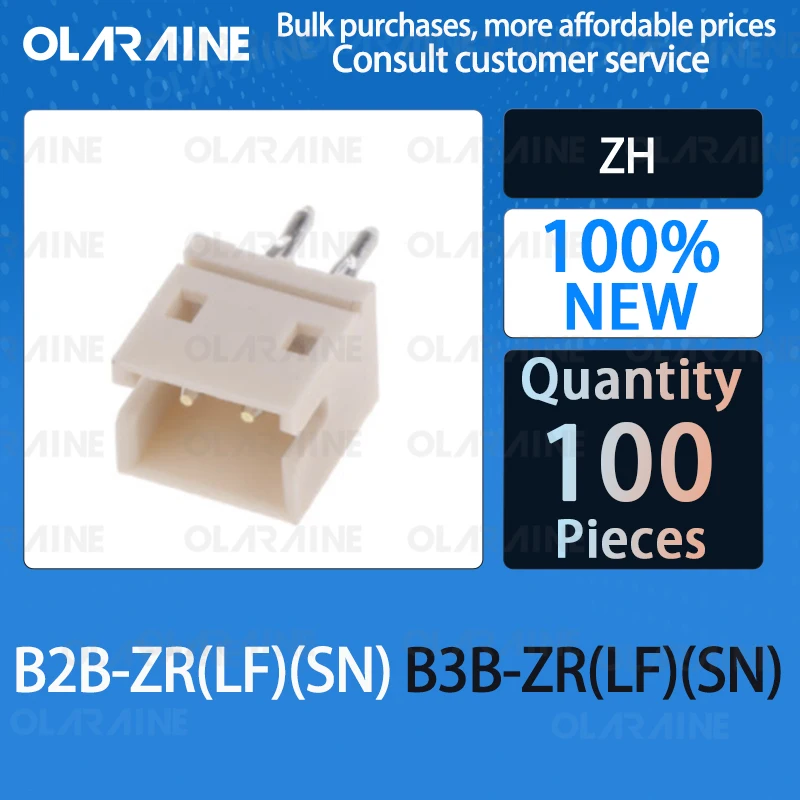 

100Pcs B2B-ZR(LF)(SN) B3B-ZR(LF)(SN) Connectors, Interconnects Rectangular connectors Headers, male pins 1A 50V