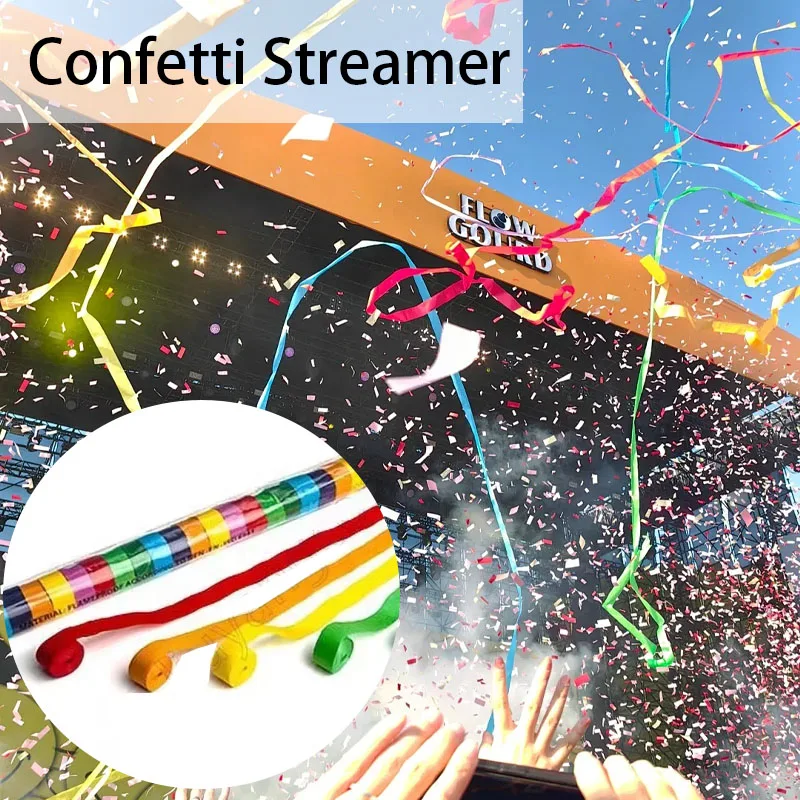 DIY Christmas Halloween Wedding 180pcs Confetti Streamer Colors Streamers for Party Supplies Birthday Party Baby Shower Rainbow