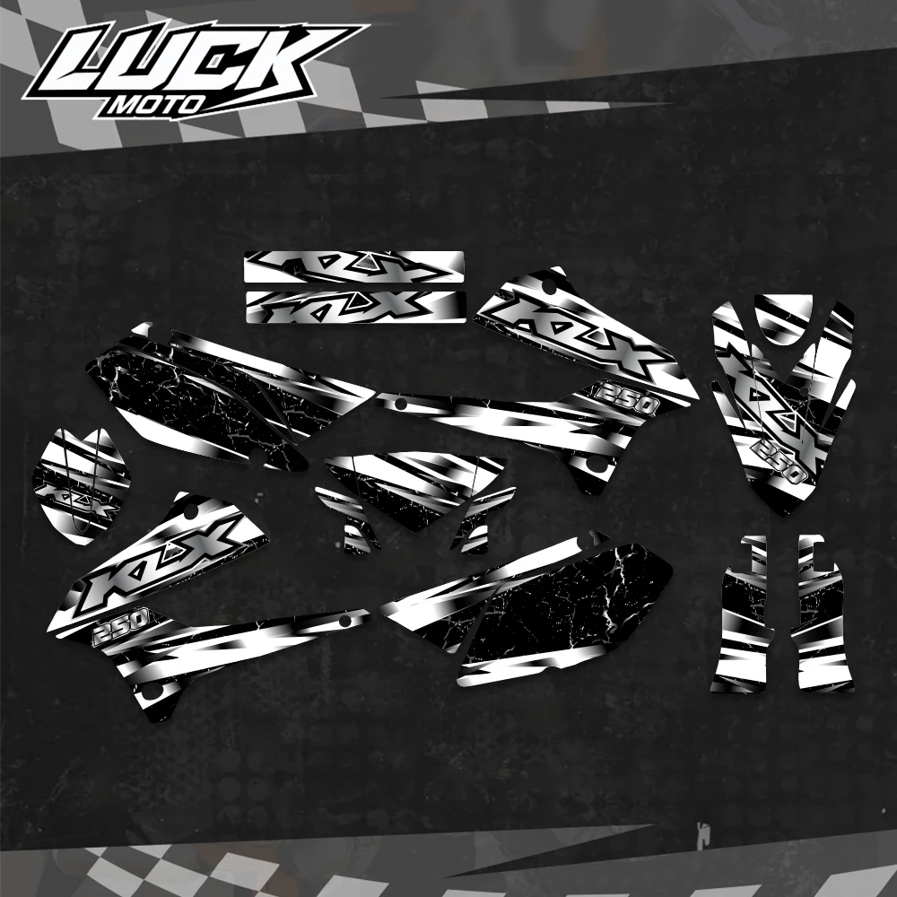 Graphics Decals Stickers Background For Kawasaki KLX250 KLX 250 2008 2009 2010 2011 2012 2013-2018 2019 2021