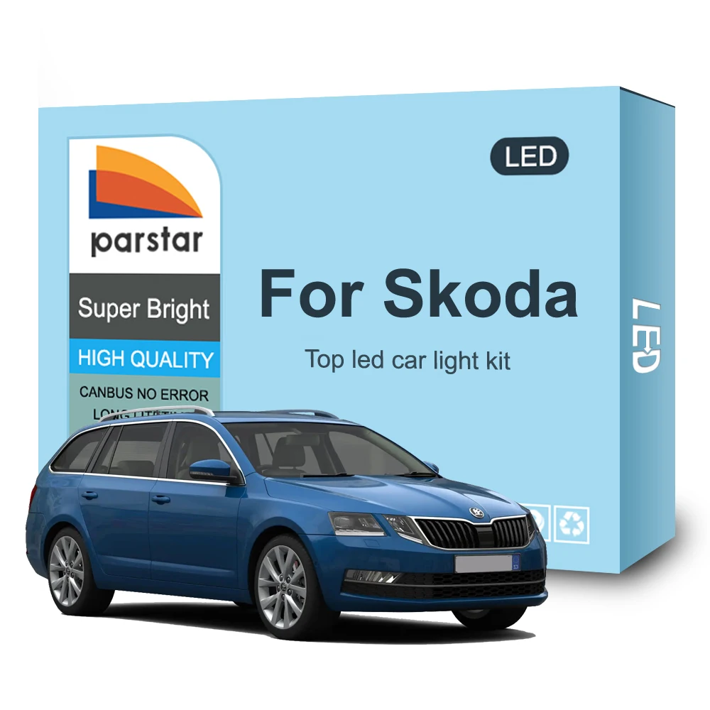 

Parstar LED Interior Light Lamp Kit For Skoda Octavia Superb Fabia MK1 MK2 MK3 1 2 3 Sedan Combi Car Reading Trunk Bulb Canbus