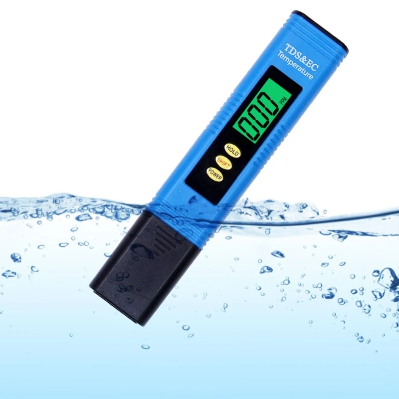 มัลติฟังก์ชั่น EC/TDS/Temp Meter เครื่องวิเคราะห์น้ำเครื่องทดสอบคุณภาพน้ำ Drop ship