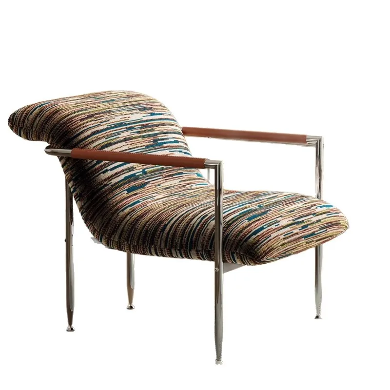 

Minimalist Armrest Leisure Chair Living Room Balcony Hotel Cafe Single Sofa Chair
