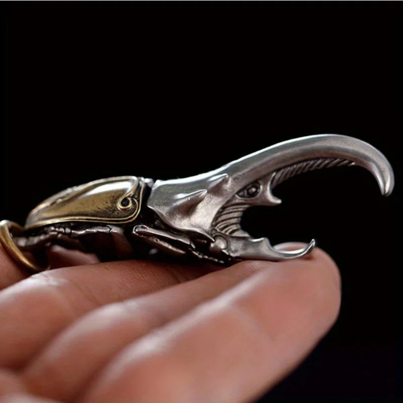 Ethnic Style Trend Pendant Brass Beetle Brass Bottle Opener Metal Car Keychain Pendant Men's Gift Design Inspired Jewelry