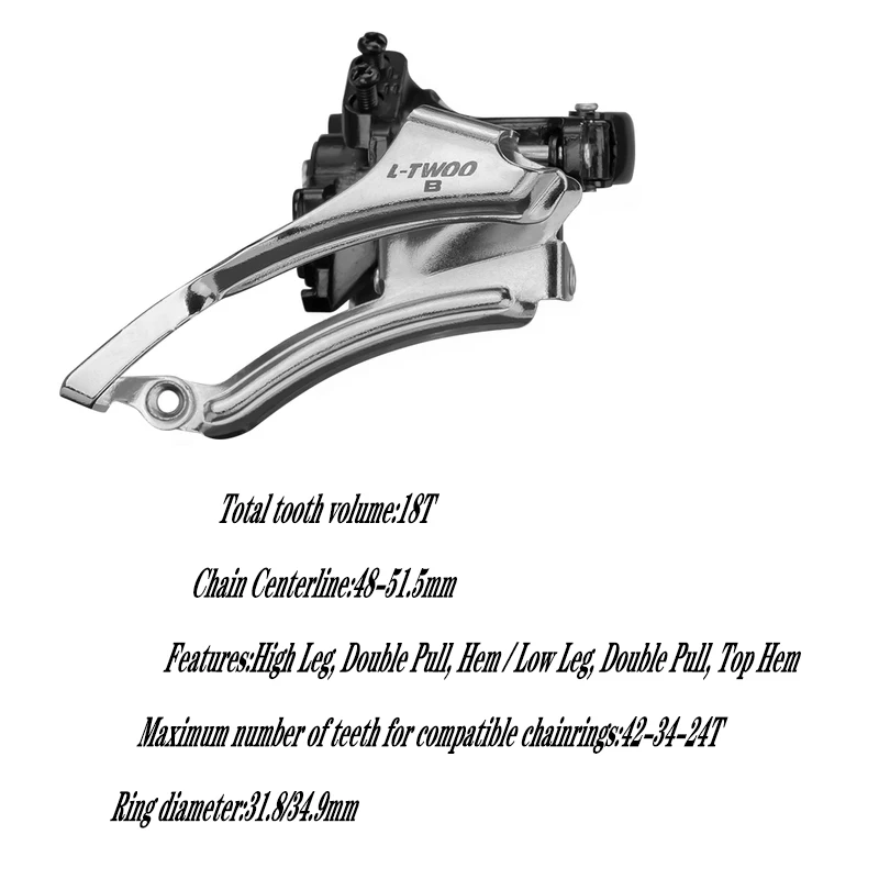 LTWOO A5 3x9 A7 3x10 Speed, Front Derailleur compatible ALIVIO/ACERA Compatible Chainrings 42-34-24T