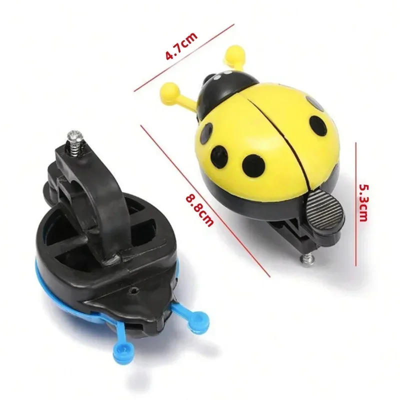 Cute Cartoon Ladybug Shaped Bike Bell children adults sports outdoor bicycle parts Hand Press Bells Easy Operation Sports Bike