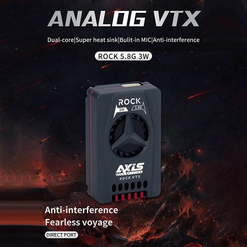 

Для Axis Flying 3W 5,8G VTX FPV видеопередатчик Встроенный охлаждающий вентилятор для FPV RC Drone Long Range-ABVK